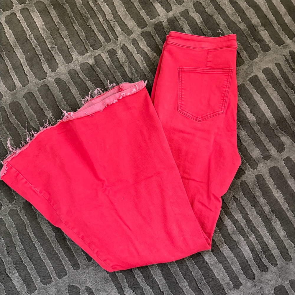 We the Free Red Bell Bottom Jeans Size 31